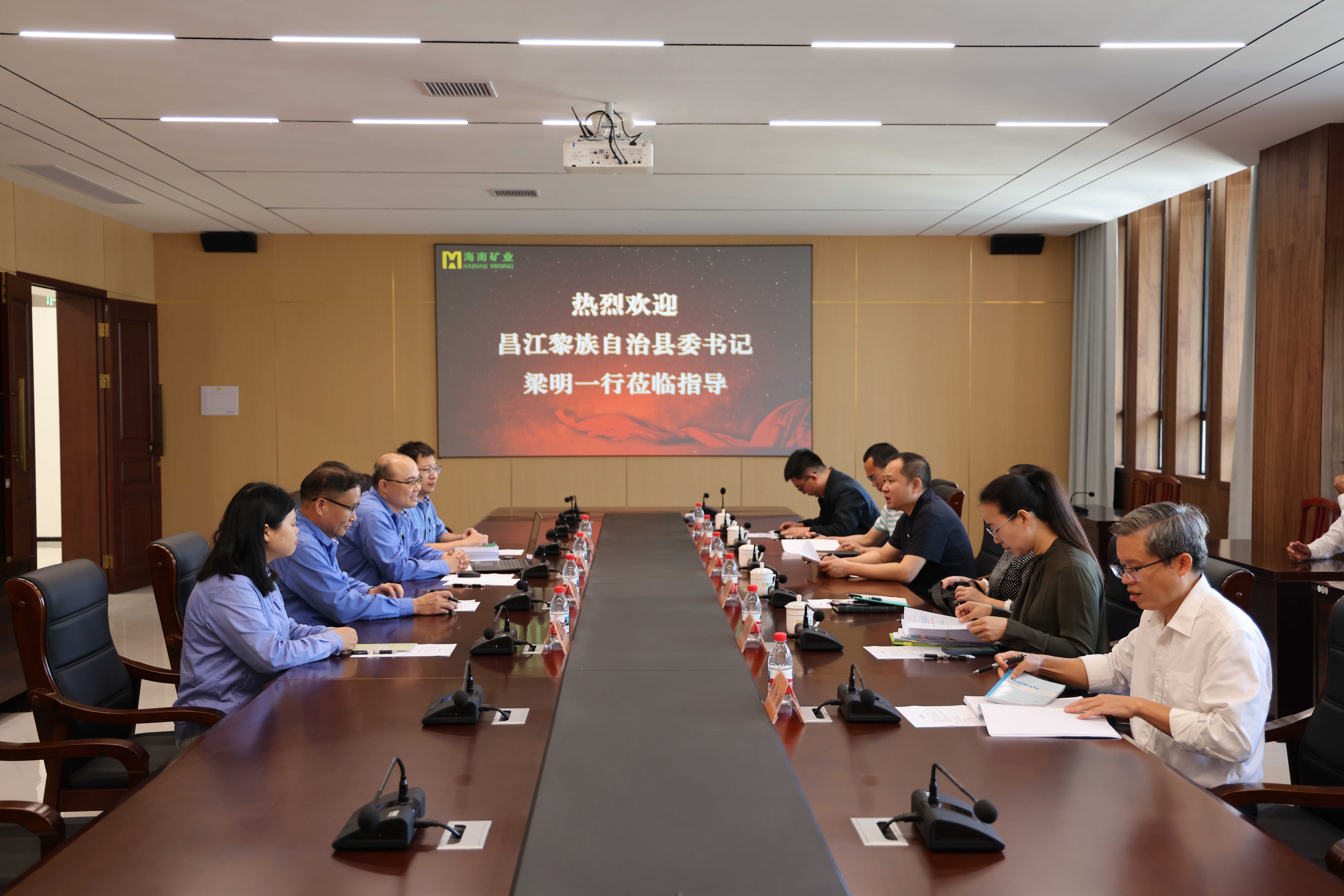 昌江县委书记梁明到海南矿业调研